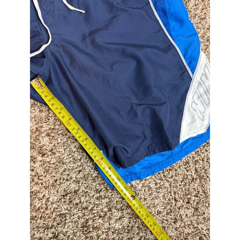 Nike Mens Swim Trunks XL Blue Colorblock Board Shorts Mesh Lined TESS0242